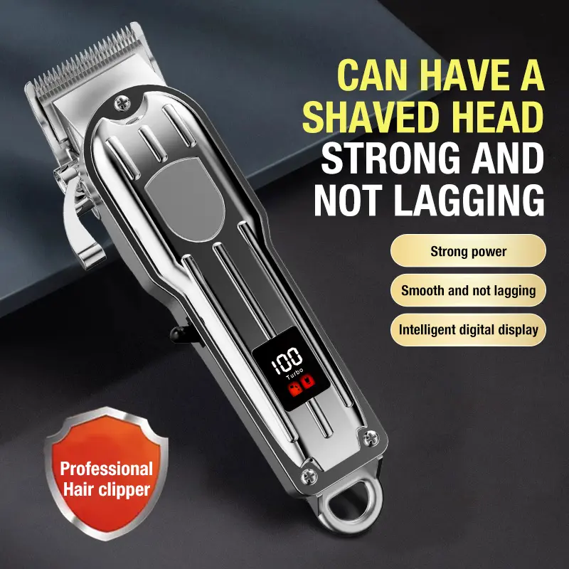 Máquina de cortar cabelo masculina com lâmina de metal, aparador elétrico, máquina de cortar cabelo elétrica doméstica, para salões de cabeleireiro, máquina de alta potência para cortar pelos de animais de estimação.