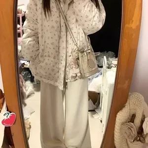 Gagaok Winter Coat Fashion koreanische Parkas florale florale gedruckte Programme Colle Hauptverkauf von Kawai Casaco - №3