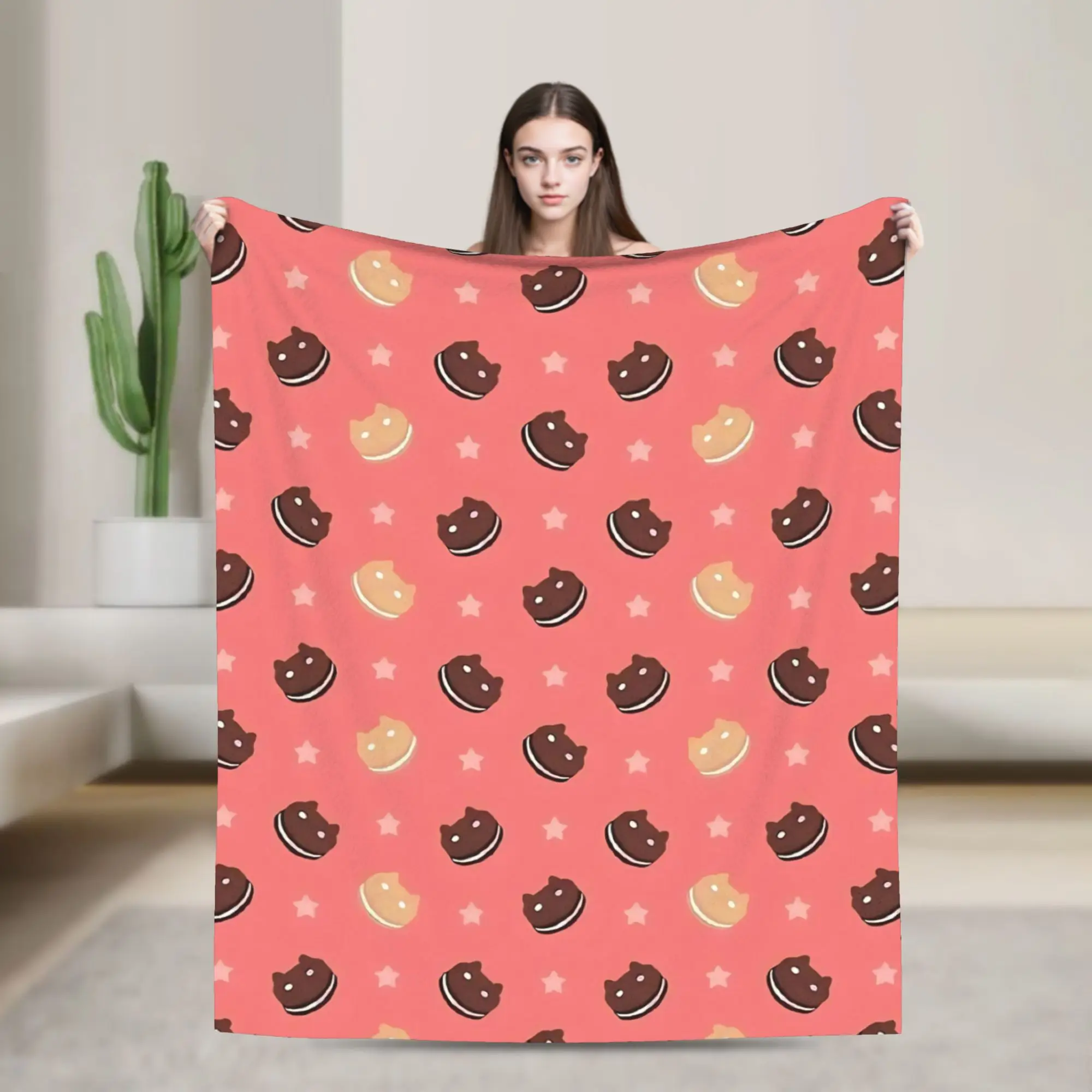 Cookie Cat Blanket Steven Universe Flannel Awesome Soft Throw Blankets for Bedding Lounge Spring Autumn,