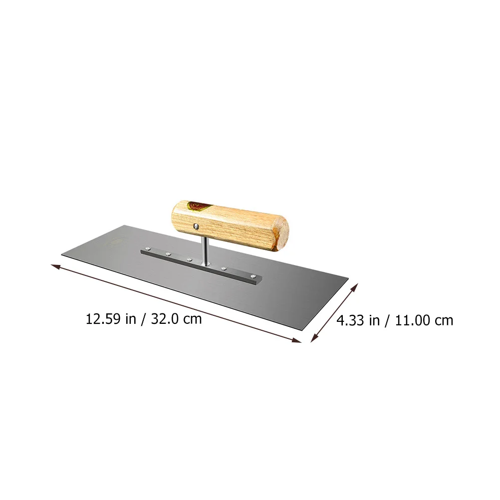 

Concrete Finishing Trowel Wooden Handle Manganese Steel Thick Flat Trowel Cement Putty Plastering Tool