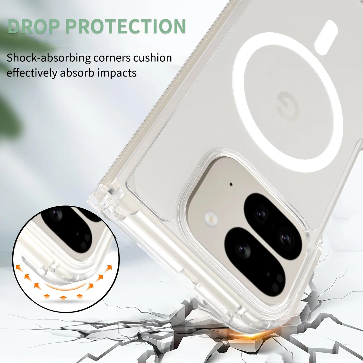 Für Pixel 10 Pro Fold Matte Magnetic Case, kompatibel mit MagSafe Drop Protection Translucent Cover für Google Pixel 10 Pro Fold – Detail 10