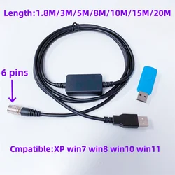 Brand new Data Download USB Cable FC-24 compatible Windows 7 8 10 11 XP For Topcon Sokkia Gowin South total station