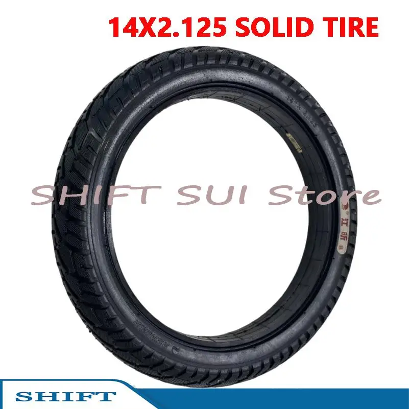 

14 inch solid tire 14X2.125 solid tire suitable for 14 inch 14X2.125 solid tire non inflatable bicycle tire