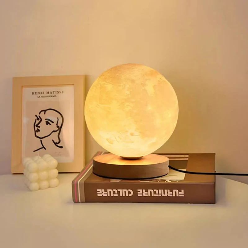 3D Moon Lamp Study Desk Lamp Bedroom Bedhead Desk Lamp Creative Birthday Gift Planet Moon Warm and Romantic Nightlight