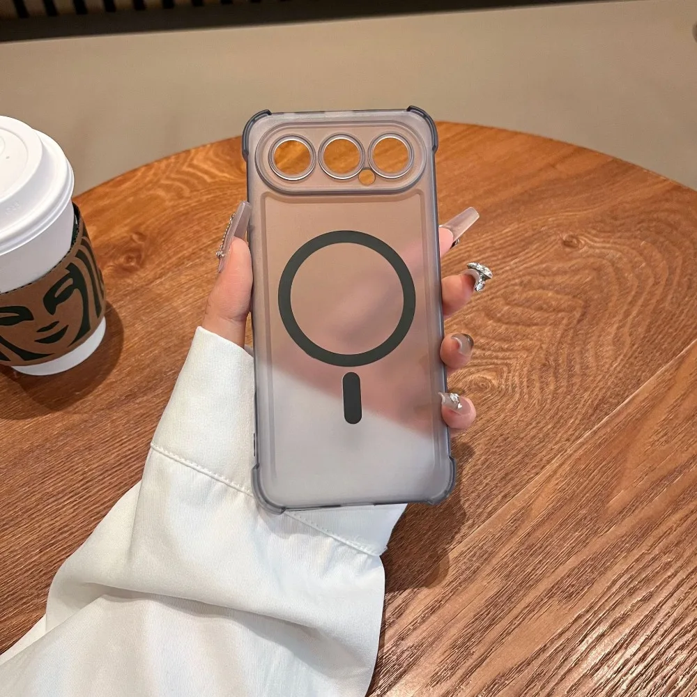 Chic Matte Frosted Clear Magnetic Phone Case For Honor 600 500 400 300 Pro For MagSafe Shockproof Camera Lens Protection Cover