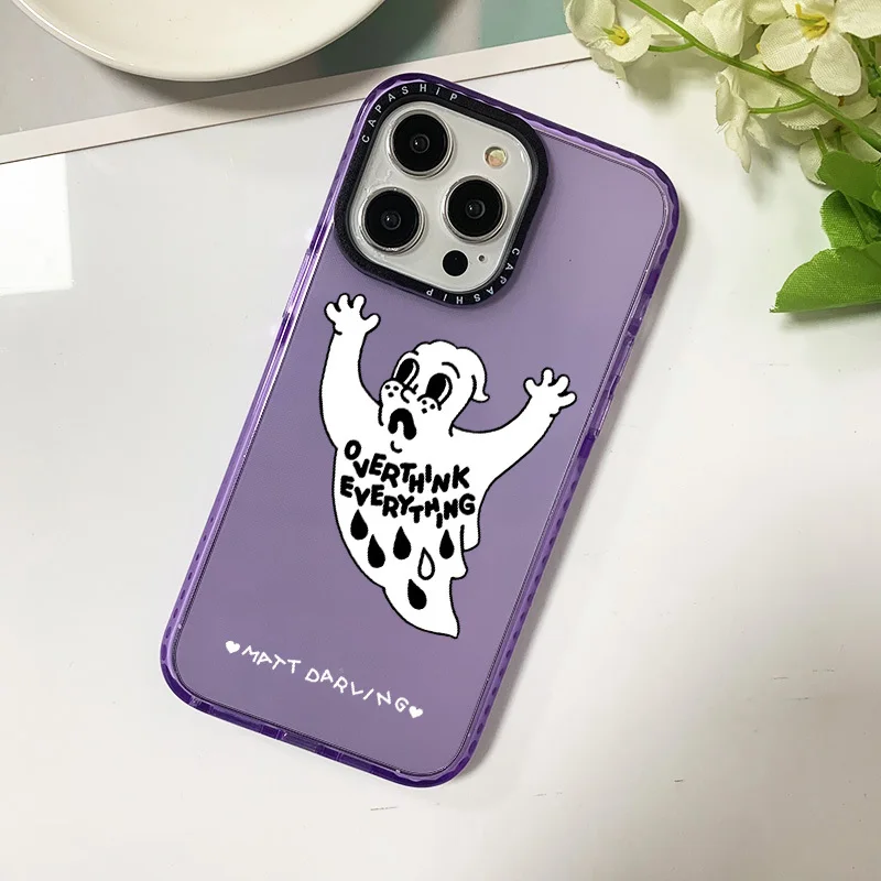 Fashion All Saints' Day Ghost Clear Case For Iphone 11 14 15 Pro Max Soft Funda 12 13 Mini 7 8 Plus X XR XS Max Shockproof Cover