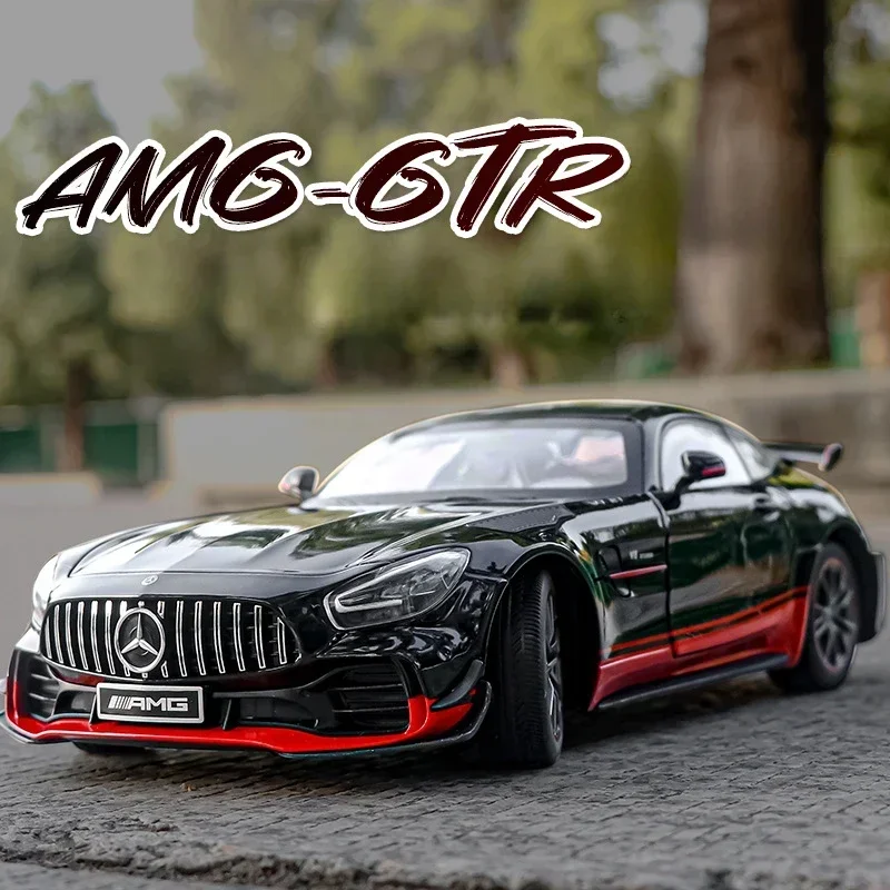 Big Size 1:18 Mercedes-Benz AMG GTR Sport Car Model Sound And Light Adult Car Toys Gift Metal Vehicles Kids Boys