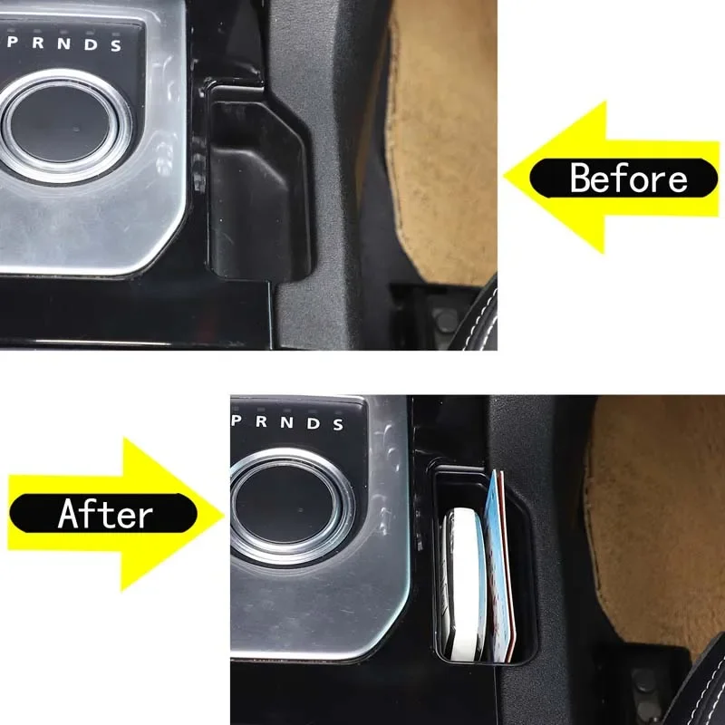 

For 2010-2016 Land Rover Discovery 4 LR4 ABS Black Car Styling Car Gear Storage Box Phone Tray Car Interior Accessories