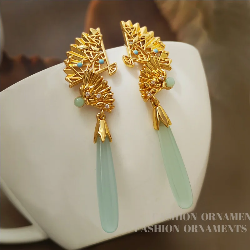 

SHXIHypoallergenic S925 Silver Boho Earrings | Baroque Fan Dangle Drop | Royal Zen Core 2025​