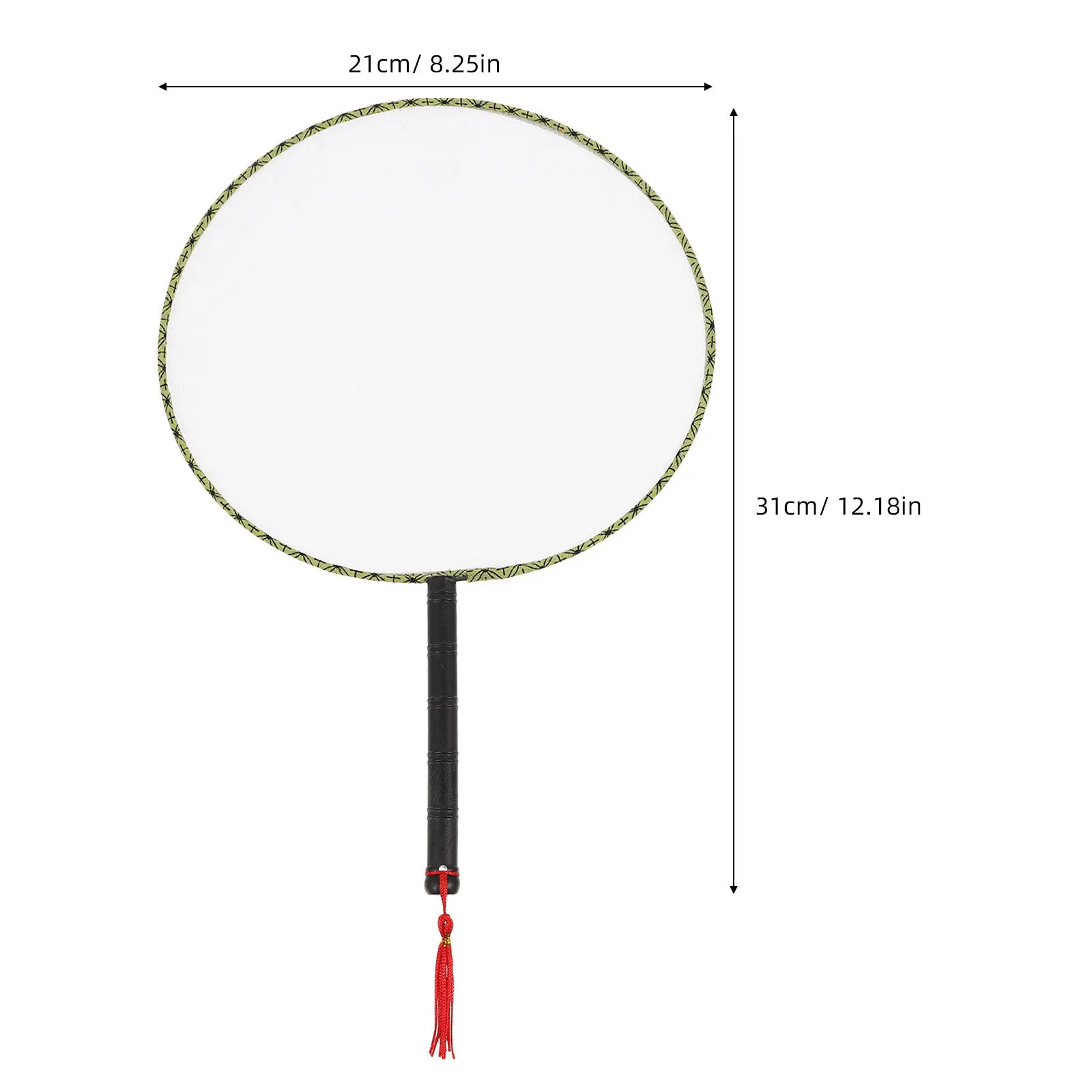 10 قطعة مروحة اللوحة الأبيض جولة يده قماش حريري Diy بها بنفسك فارغة الفن الحرفية مجموعة لرياض الأطفال الرسم الإبداعية مشروع الطرف #5