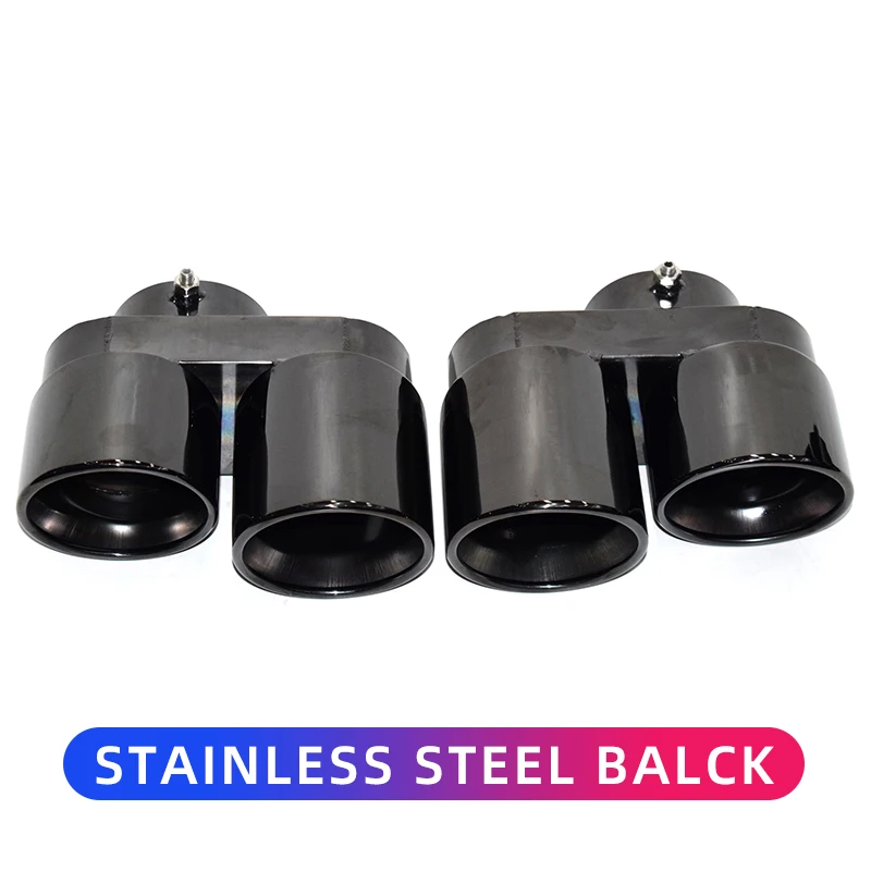 For 2021+ BMW 4 Series 425i 430i G22 G23 G26 Exhaust Pipe Upgrade Black Stainless Steel Muffler Nozzle Tip
