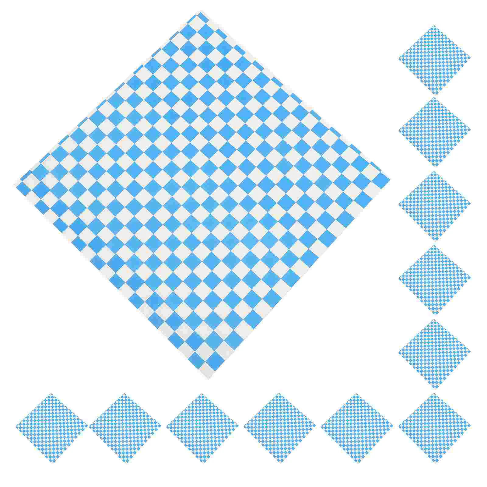 50 Sheets Decorate Checkerboard Wrapping Paper Rice Ball Bento Baking Bread Mat Grease-proof Sandwich