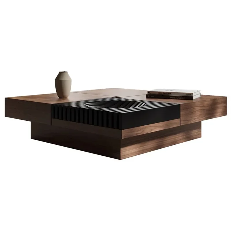 

For modern minimalist coffee table living room furniture painted fruit tray black oak particle square coffee table