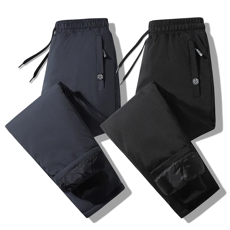 Padding Men's High Quality Thick Down Cotton Warm Trousers Men Clothing Snow Ski Cold-proof Sweatpants Waterproof cotton pants