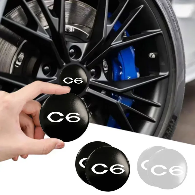 Waterproof and drop-proof high-quality car hub cover logo badge sticker with logo For Citroen C6 Auto Accessories waterproof