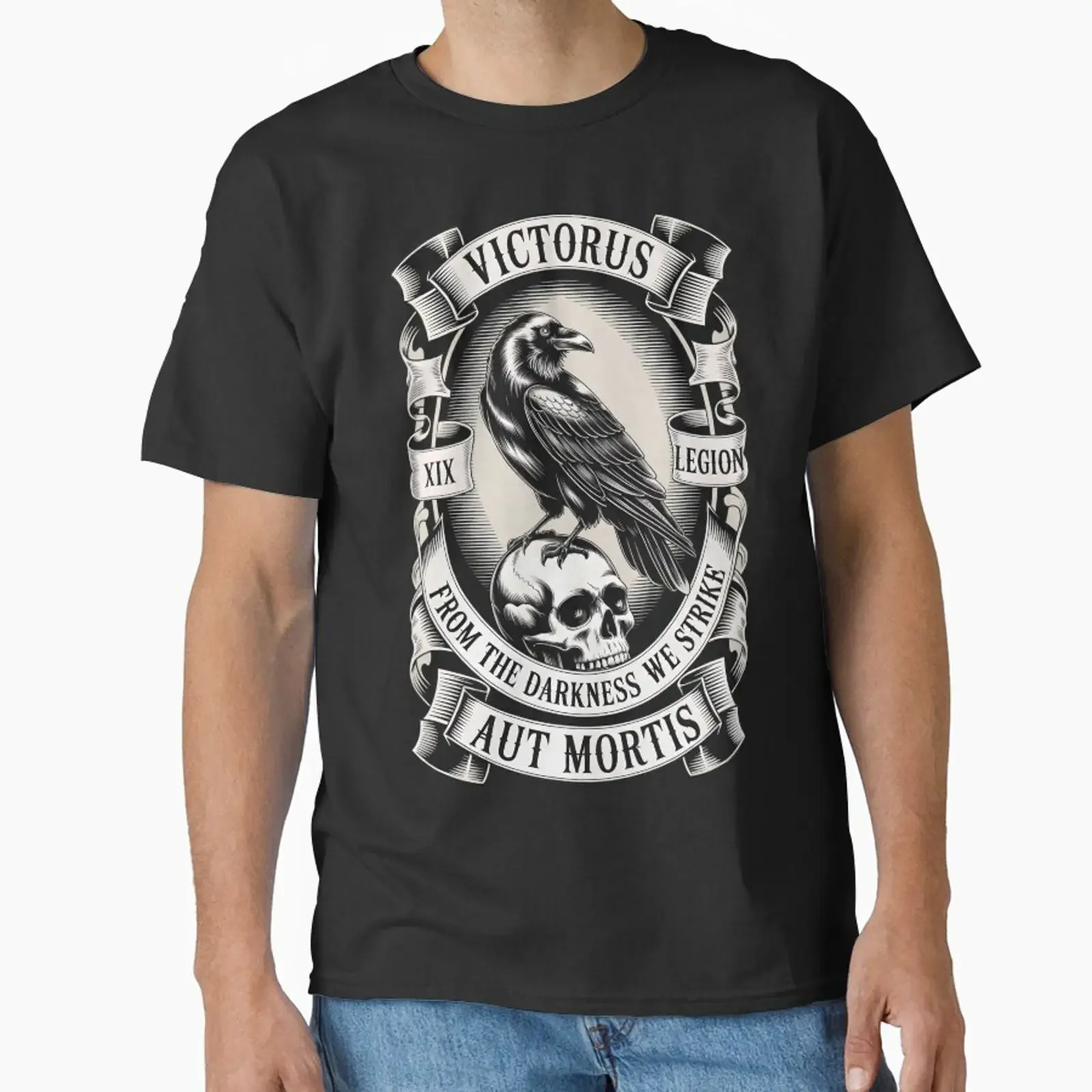 Victorus aut Mortis designed and sold by MrHide vintage Washed Top For Everyday Wear fashion Soft Unisex streetwear Stylish