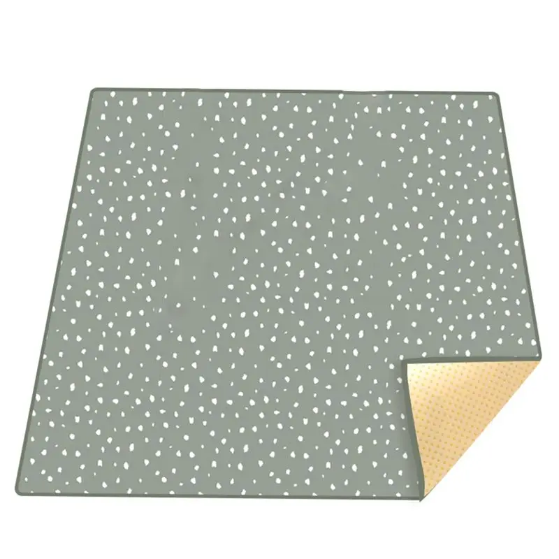 【FLASH DEAL】Anti-Slip Floor Splash Mat For Under High Chair/Washable Waterproof Arts& Crafts Children' S Play Mat Portable B