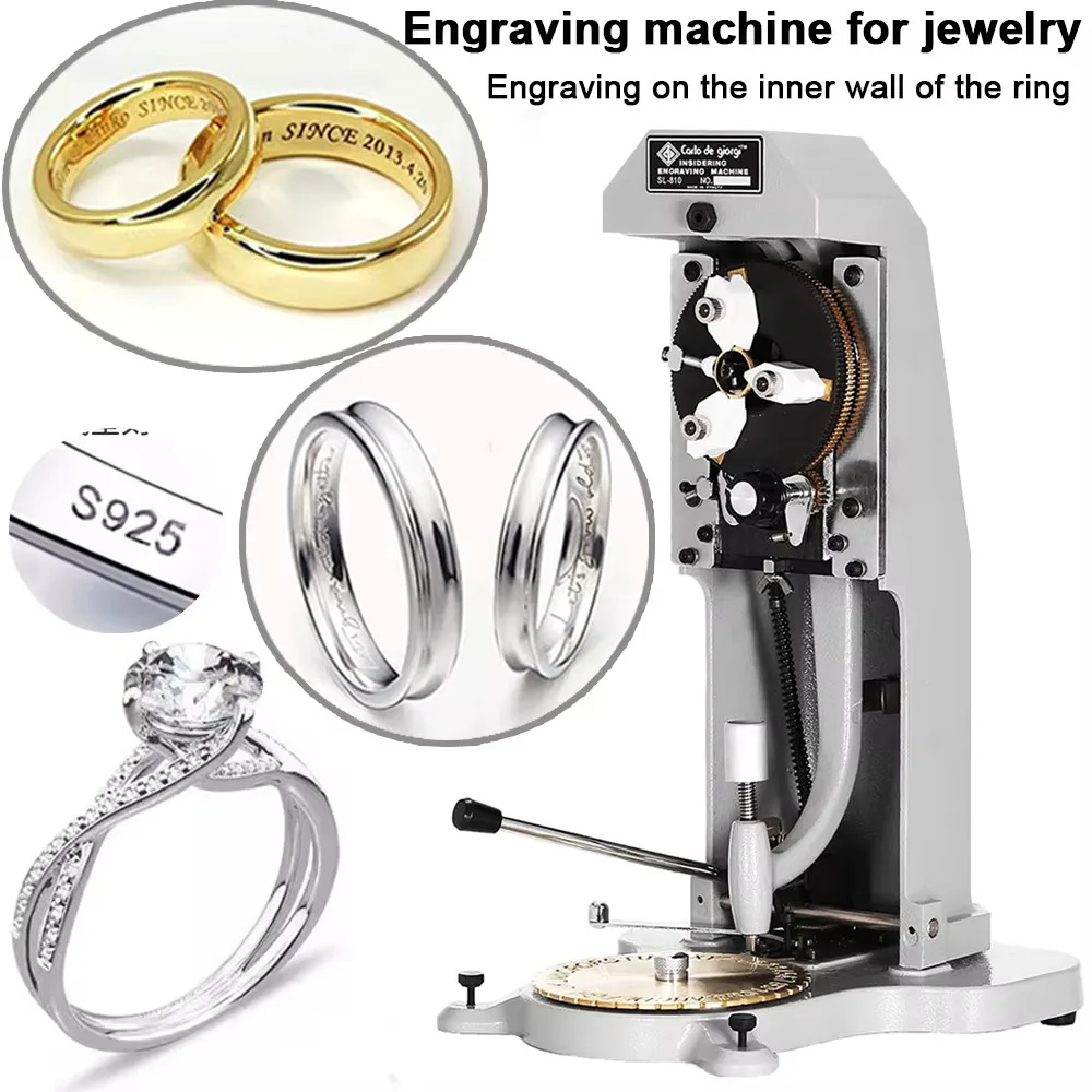 

Engraving Machine for Rings with Dual-Sided Engraving Plate for Letters and Numbers - Jewelry Engraving Machine