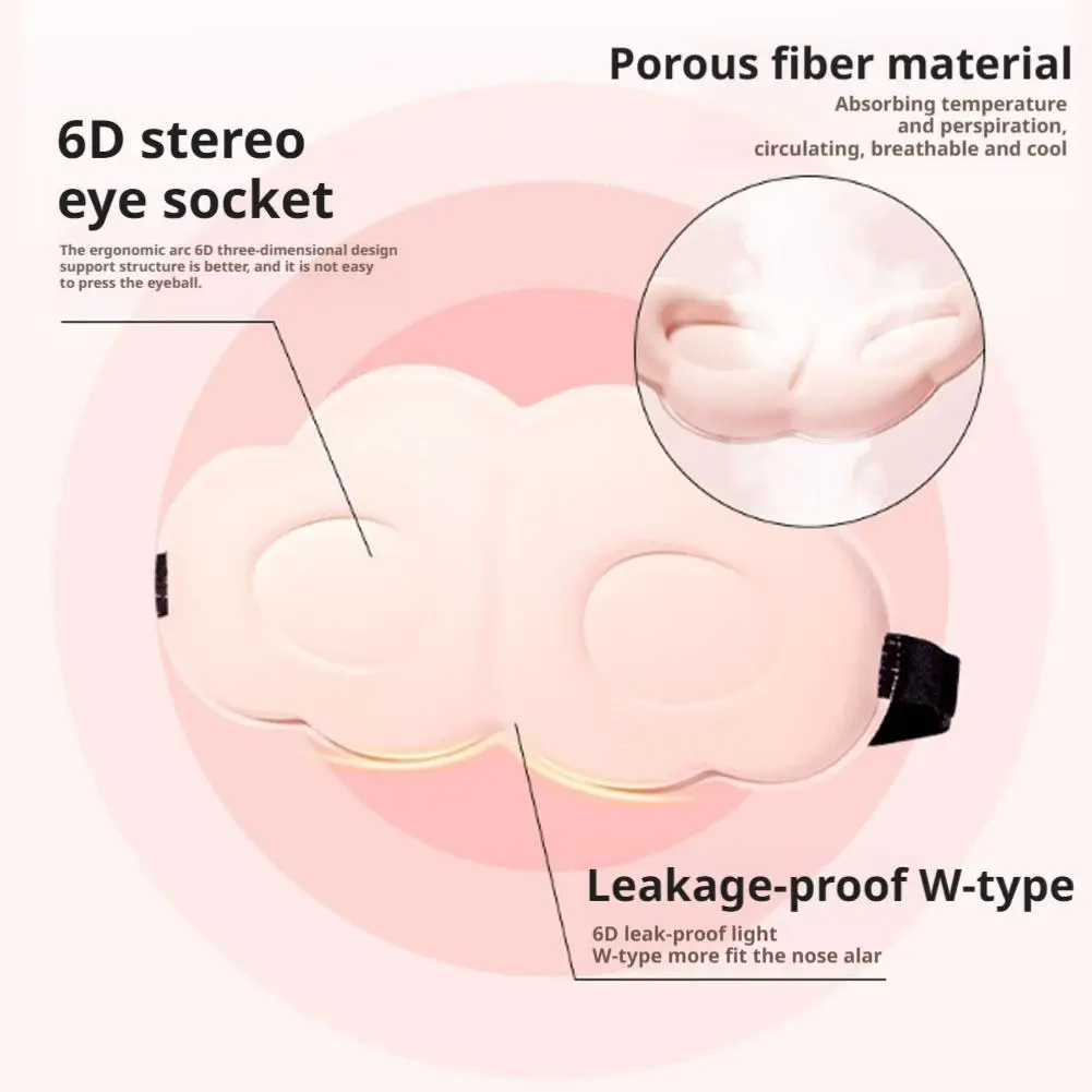 

Portable Soft Shading 3D Sleep Mask Sleeping Breathable Eyeshade Ice Silk Blackout Eye Mask Light Isolation Sleeping Mask