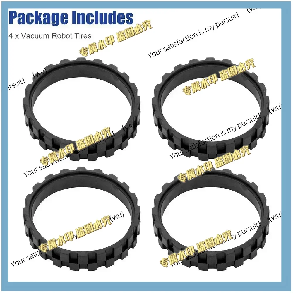 4 Anti-slip Rubber Vacuum Robot Tires Suitable For Roomba Series 5/6/7/8/9/I7 S9+ Vacuum Cleaners Cleaning Tool Accessories