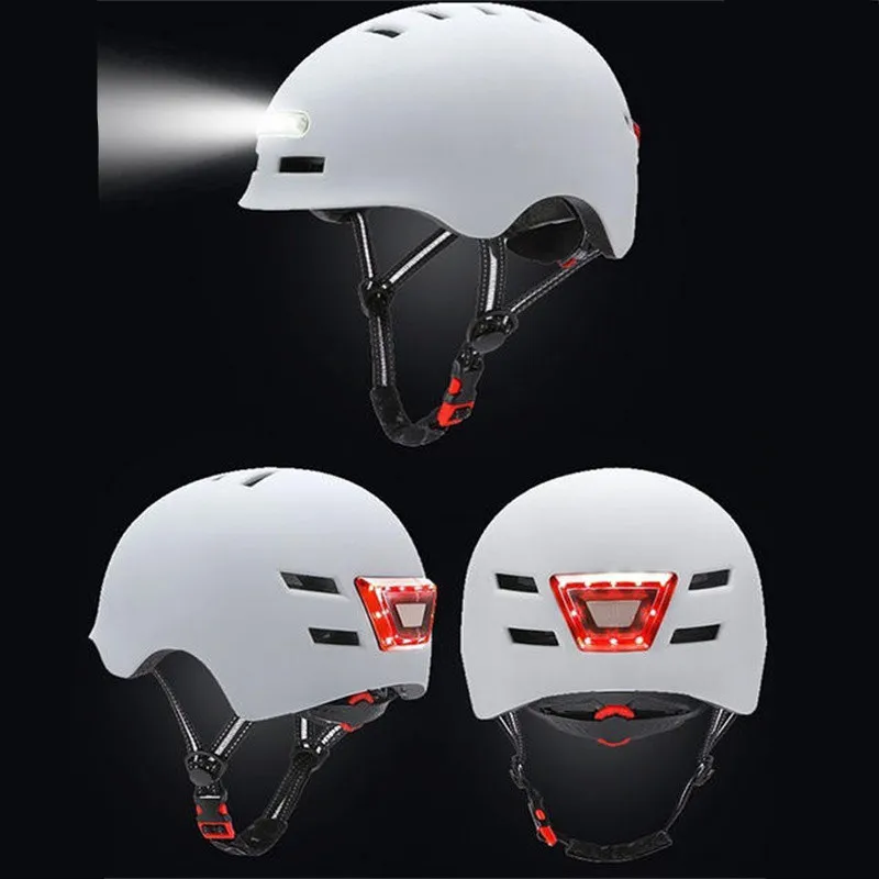 

1PC Smart LED Tail Light Bike Helmet 48-61cm for Men Women Adult Electric Bicycle MTB Road Scooter Cycling Sport Safety Gear
