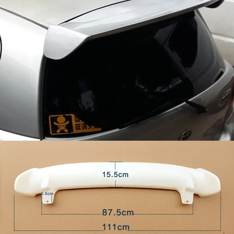 New！ Roof Spoiler Glossy Black Rear Trunk Tail Wing ABS material Spoiler For Toyota Vitz 2002-2013 Year