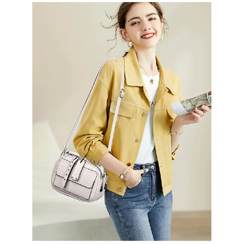 

Fashion-Forward Ladies Handbag Crafted From Stripe-Jaguar Leather Featuring High-End Lightweight Soft Daily Modern Style​