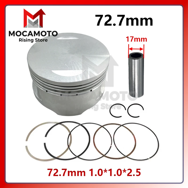 72.7mm Motorcycle Piston Ring for Kymco Xciting 250 Ct250 Xciting250 Mxu250 Dink People S 250cc Scooter Dink250 OE 12100-KHE7-90