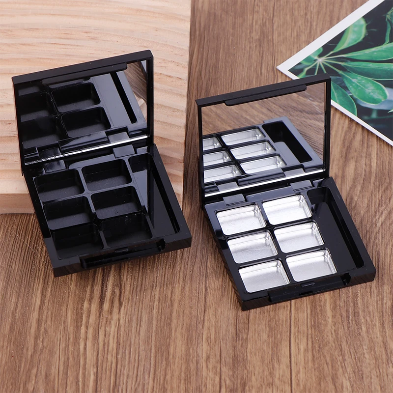 Empty Rouge Palette Eye Makeup Storage Dish With Mirror For Women Girls Makeup Beginners DIY Eye Shadow Storage Box Tools