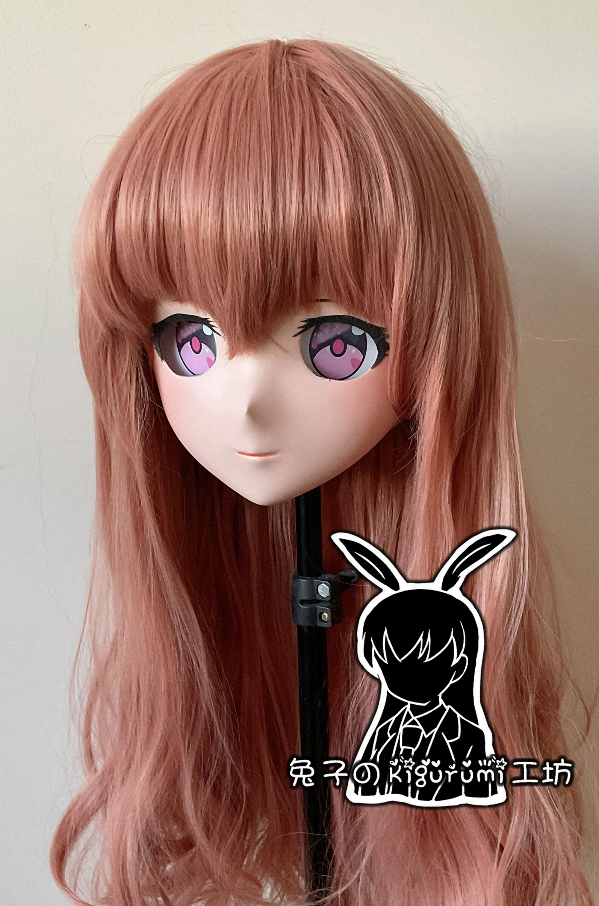 (A25) Custom Full Head Mask with Backshell Japan Cartoon Silicone Anime Arknights Eyjafjalla Kigurumi Cosplay Mask