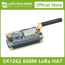 Waveshare SX1262 LoRa HAT for Raspberry Pi, Spread Spectrum Modulation, 915MHz Frequency Band for Raspberry Pi 5/4B/3B