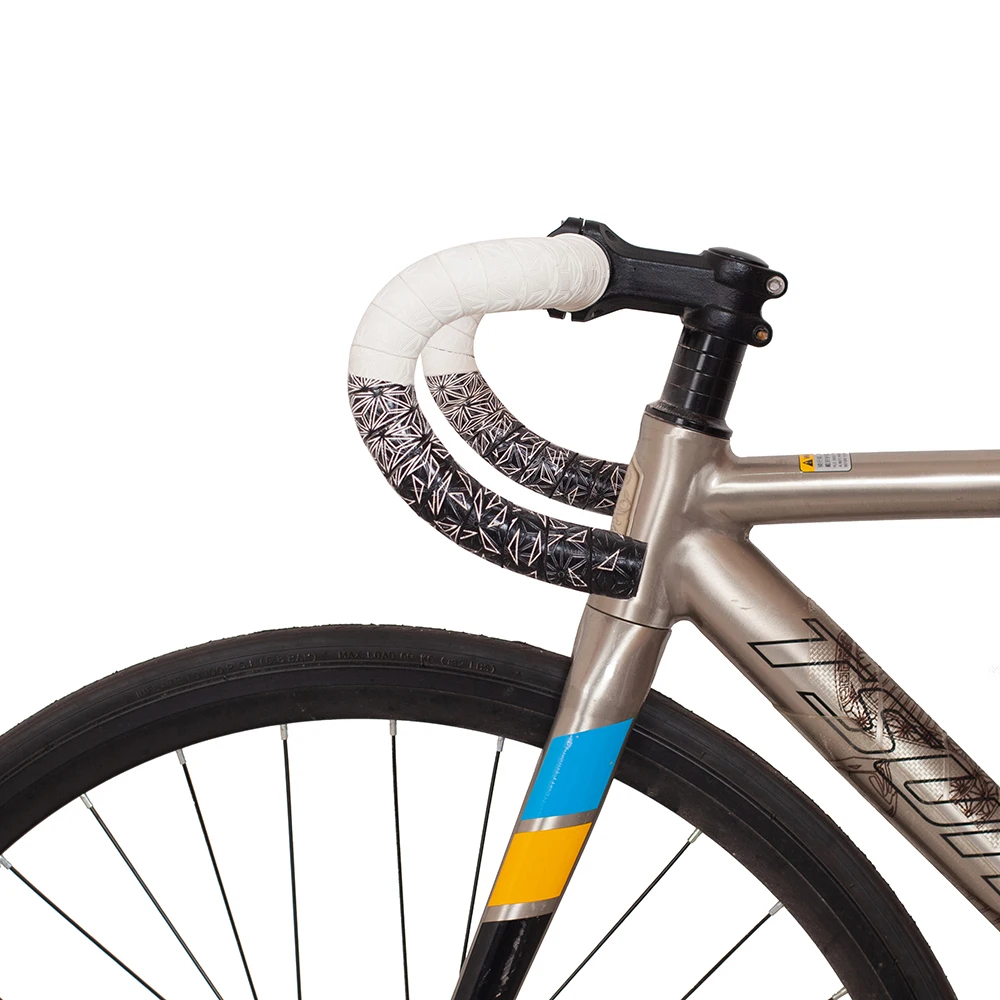 1 Paar Neues Fahrradlenkerband Zweifarbiges Rennrad-Lenkerband mit Chrysanthemenmuster EVA+PU Weiches Anti-Vibrations-Lenkerband Langlebiges Lenkerband – Detail 6