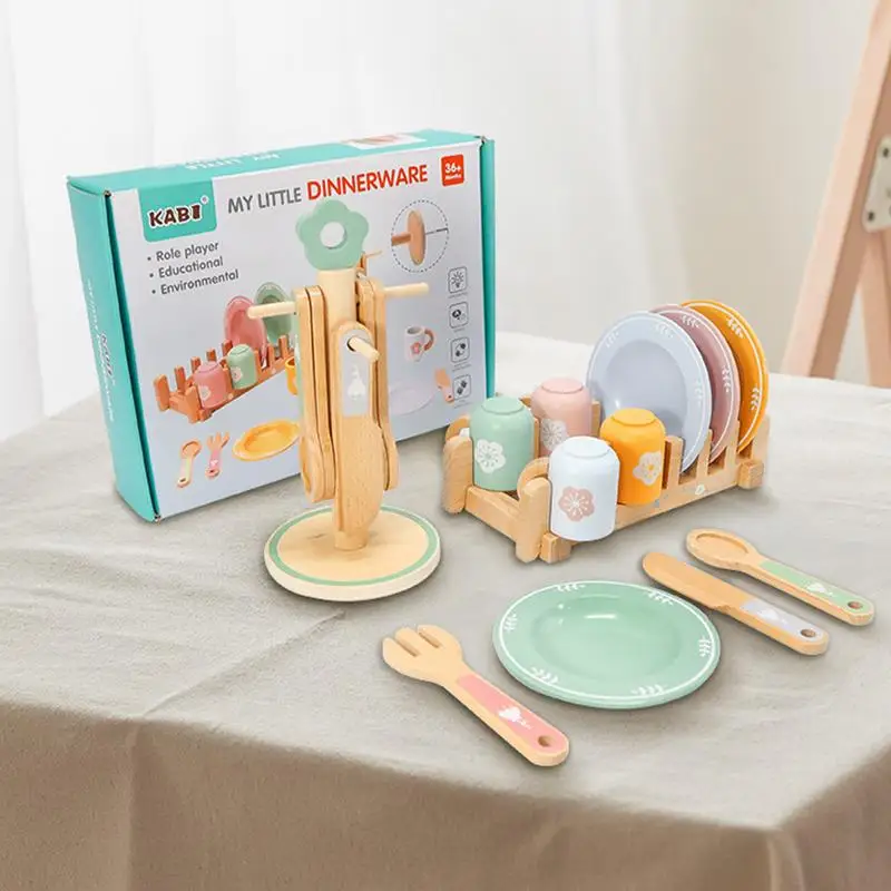 Set da cucina per bambini Set da gioco da cucina robusto in legno Giocattoli Kit da cucina da gioco realistico Cucina da gioco per bambini Ragazzi Ragazze