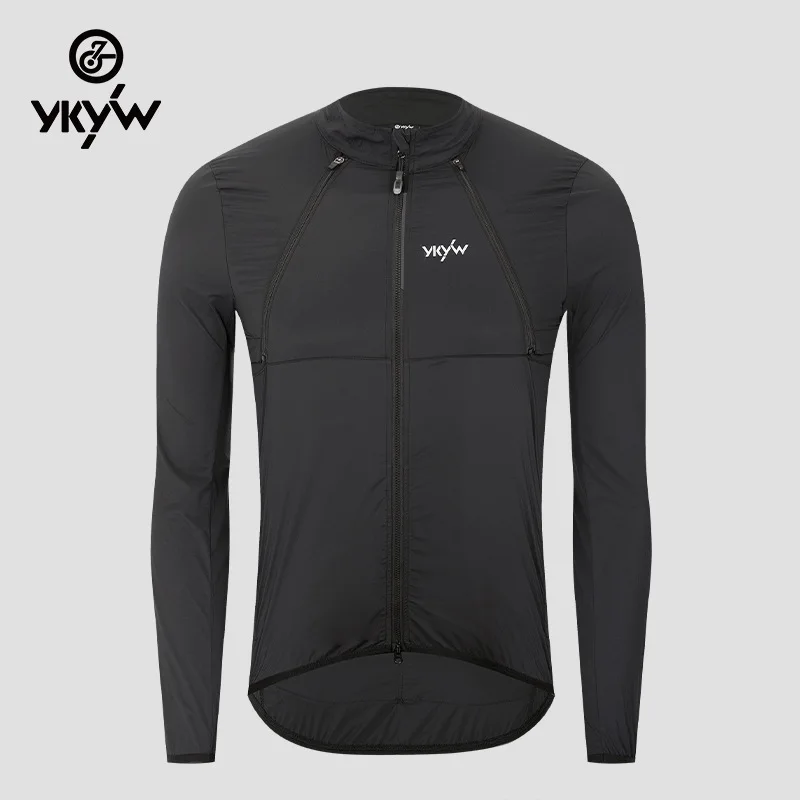 

YKYW Spring and Autumn/Winter New Arrival Mountain Bike Road Cycling Jacket Two-in-One Windbreaker Coat Vest Windproof and Water