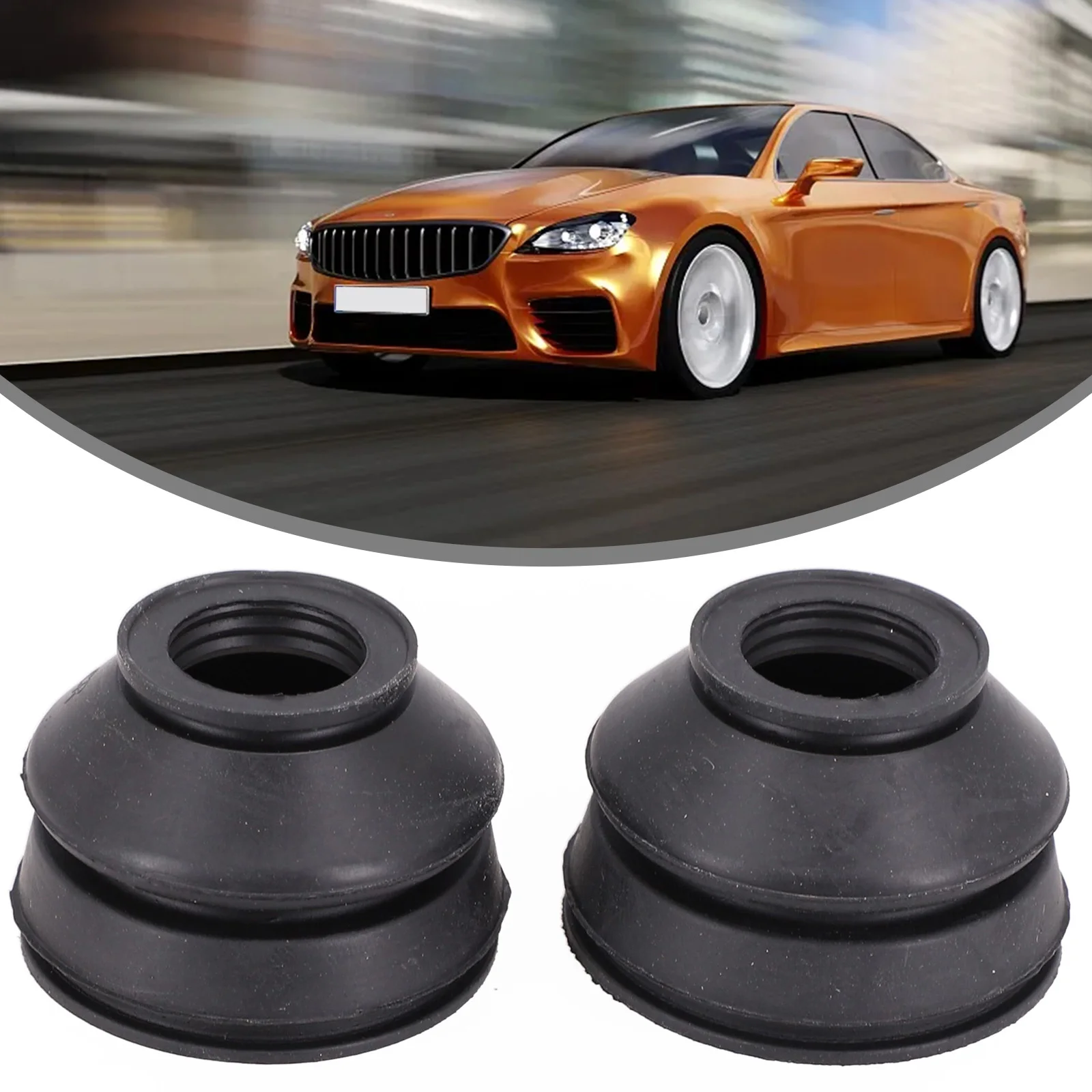 Flexible Rubber Boot Dust Covers for Ball Joint Suspension (2 Pack) 18mm Small Hole 40mm Large Hole 32mm Height