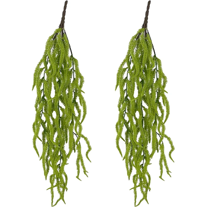 90CM Künstliche Plastik-Hängeweidenranken, grüne Kunstpflanzen für Heimdekoration, Vasen, Blumenarrangements, Hochzeitsdekoration – Detail 9