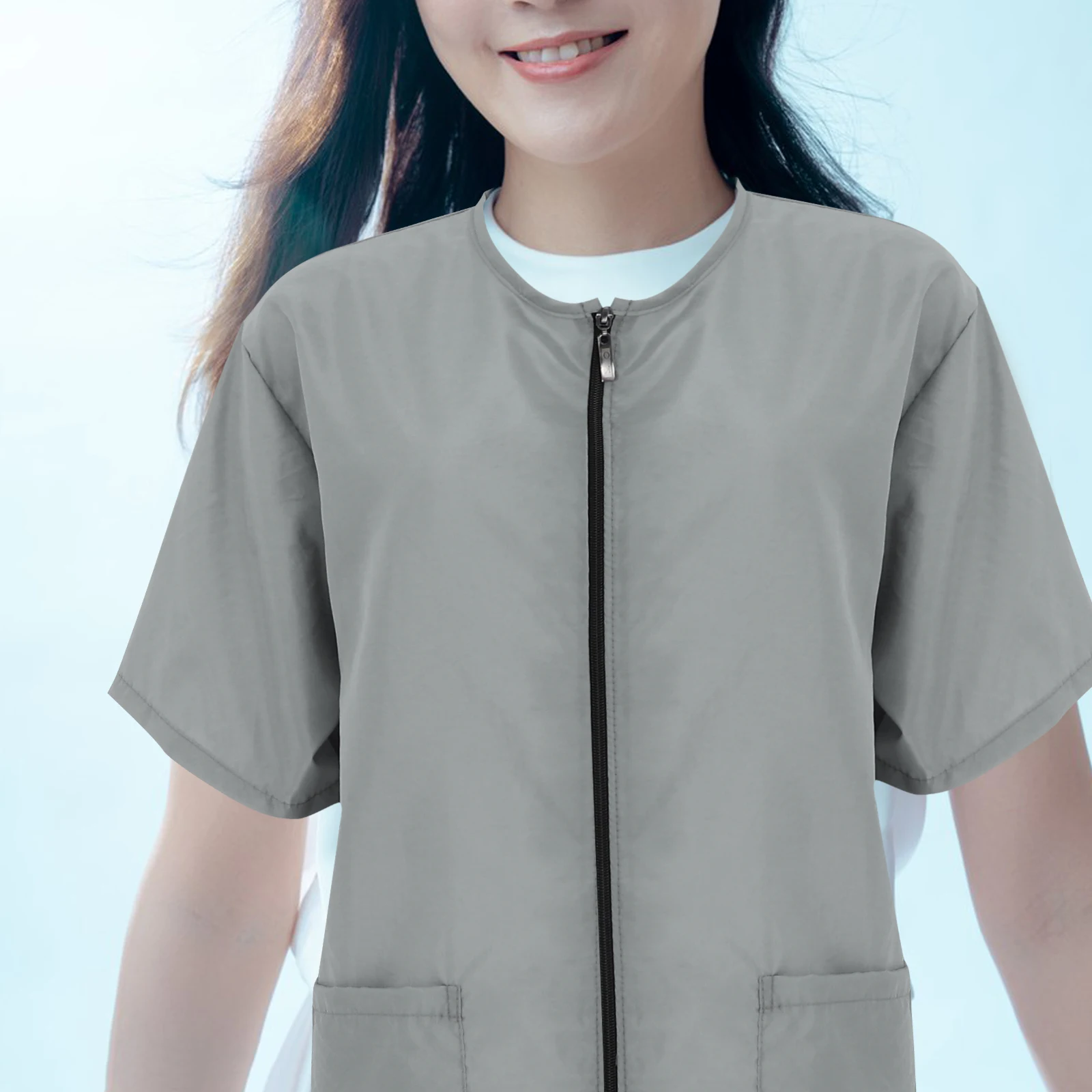 

Professional Pet Grooming Workwear Waterproof Anti-Static Breathable Long Sleeve Barber Apron For Schools Hospitals Durable