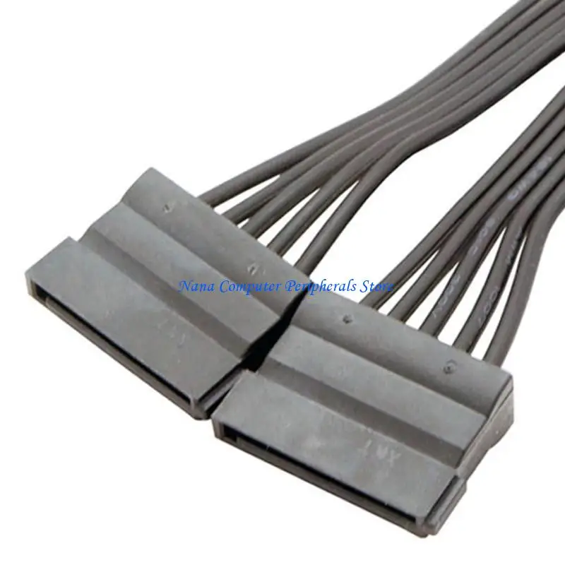 F68C 15 Pin Male to 2 Female Power Splitter Adapter Cable 18AWG Extension Cable