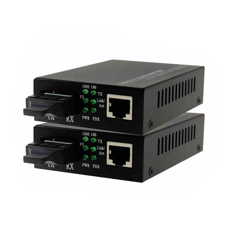 Dual Fiber Fast Ethernet Media Converter, Singlemode 20km SC Port, 10 m, 100 m, 1000m, 1Pair, Free Shipping