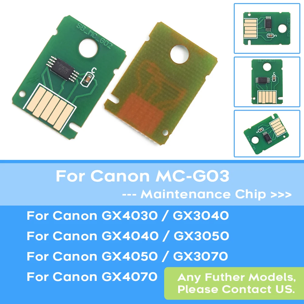 MC-G03 Maintenance Ink Tank Chip For Canon PIXMA GX3010 GX3020 GX3040 GX3050 GX3060 GX3070 GX3080 GX3090 GX3091 GX3092