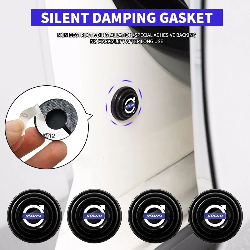 

Car Door Shock Absorbing Gasket Trunk Sound Insulation Pad Stickers For Volvo XC90 S60 V40 XC60 S80 S40 V70 V50 S90 T6 V60 V90