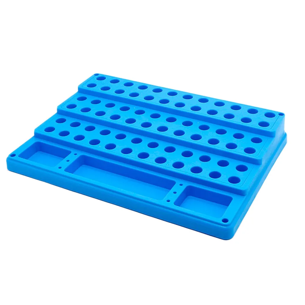 24-72 Holes Milling Cutter Storage Box Bearing Drill Bit Organizer Case 16-42mm CNC Milling Cutter Hole Storing Box Tools