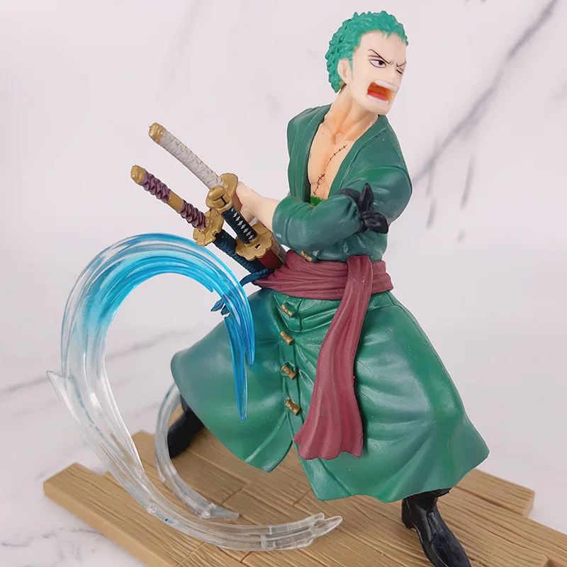 New 17cm One Piece Anime Figure Roronoa Zoro Sanji Action Figure PVC Collection Cartoon Model Doll Gift Toys Decoration