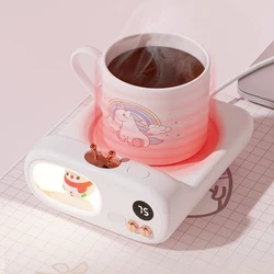 Cup Heater Coffee Mug Warmer Electric Hot Plate with 3 Temperature Setting Thermostatic Heating Pad for Coffee Milk Tea 110-220V