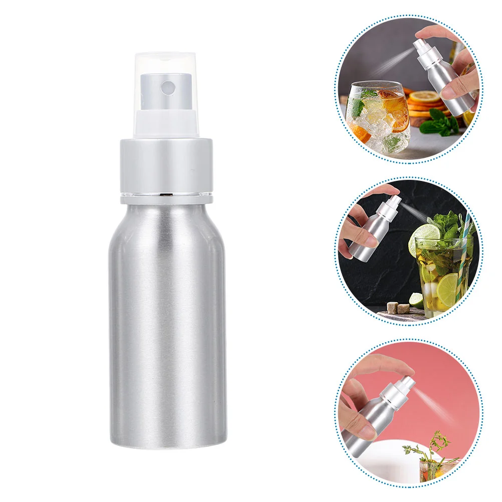 Dasher Bottle Spray Cocktail Refillable Bottles Vermouth Spritzer Silver Aluminum