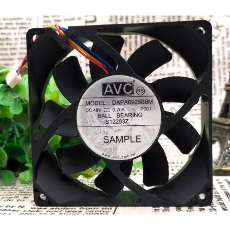 

Новый вентилятор охлаждения для AVC DAPA0925B8M DC 48V 0.20A 4-проводной ШИМ-Вентилятор охлаждения с контролем температуры 9025 90x90x25 мм