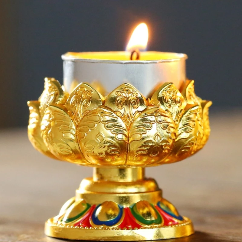 Ghee Lamp Holder Holder Buddhist Supplies Tibetan TeaLight Holder Butter Lamp Holder for Table Centerpiece Home