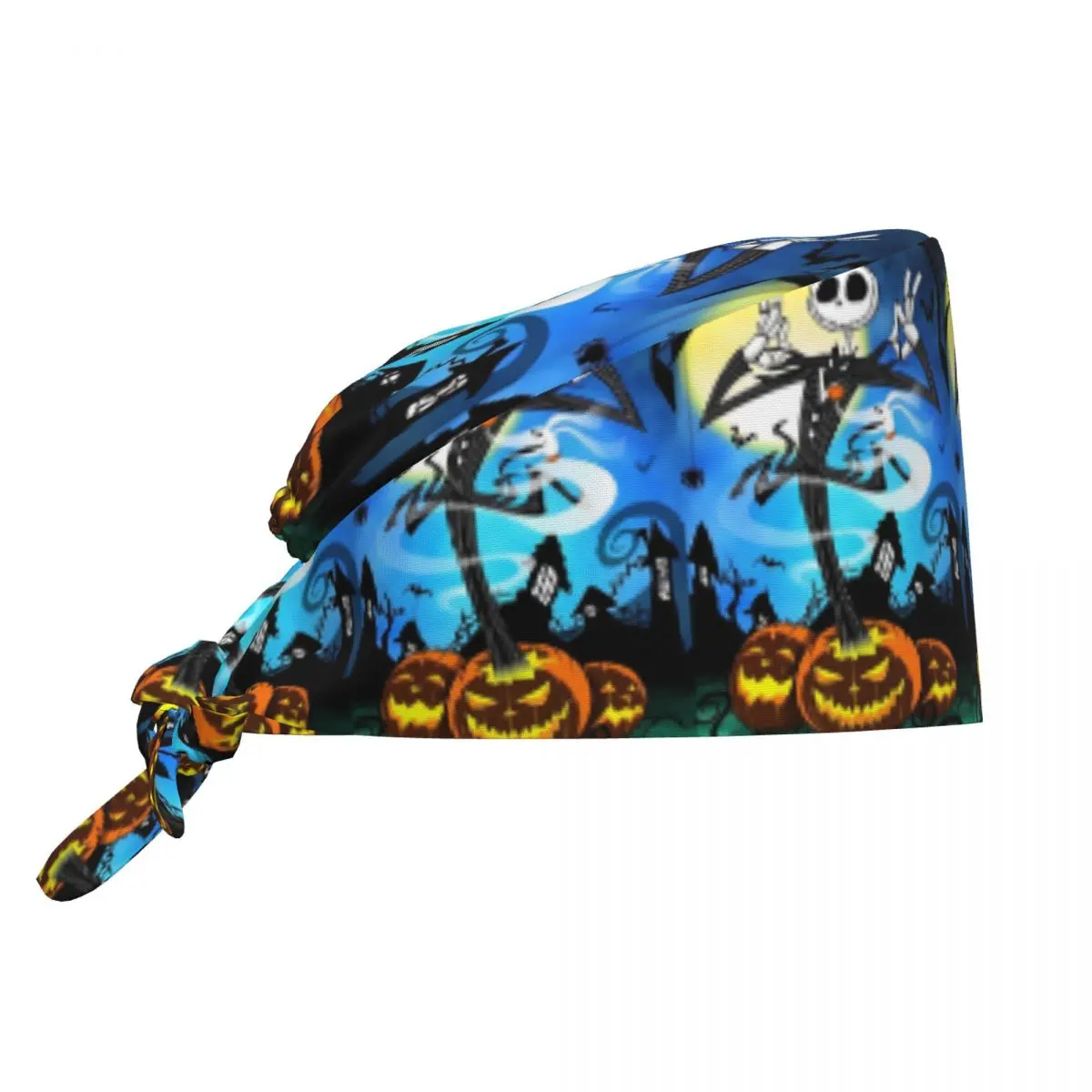 Personalizado el pesadilla antes de Navidad personal médico Scrubs Hat Jack Skellington Halloween Doctor enfermería gorro quirúrgico Scrub Caps