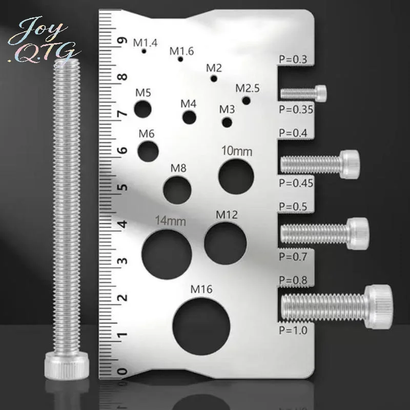 Screw Thread Pitch Gauge Ruler Measuring Tool Bolt Nut Metric Machining Threads Screw Cutting Gauge Angle Model Measuring