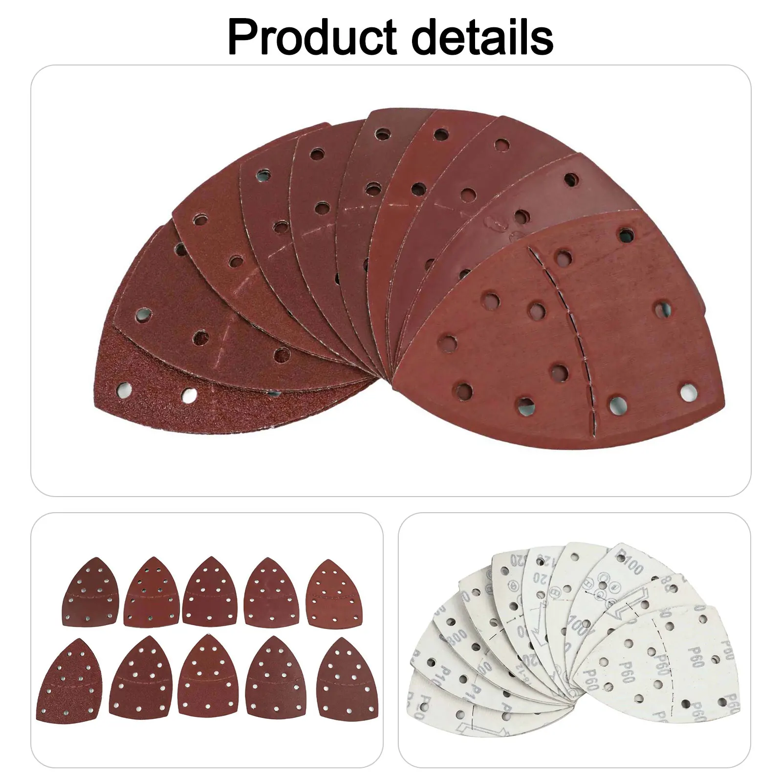 20 Abrasive Sanding Sheets for Bosch PSM 100A Sander Includes Multiple Grits from #60 to #1000 for Sanding Applications view 3
